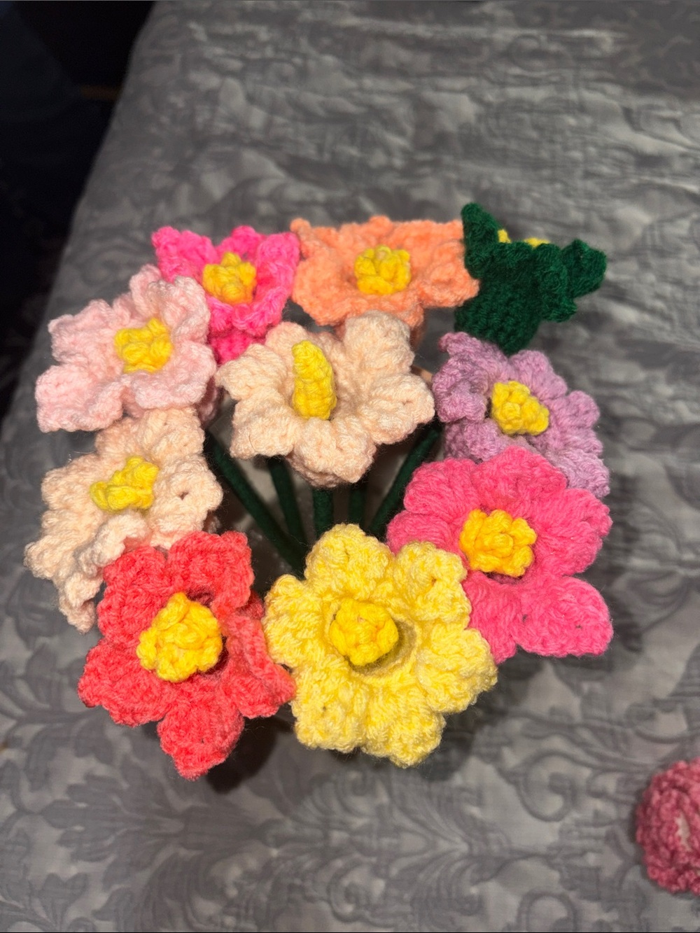 Handmade Crochet Flower Bouquet - Multicolor